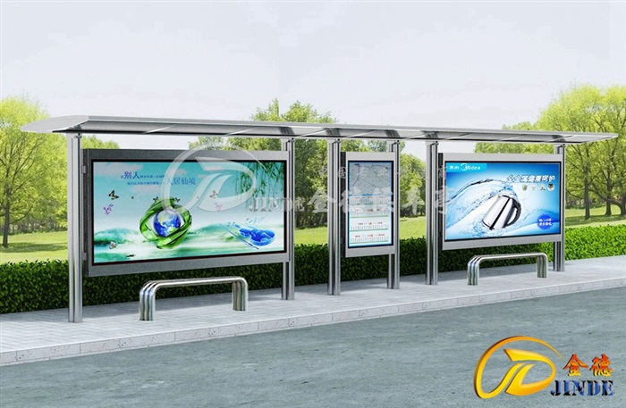 全款概念，多功能候車亭燈箱，發(fā)往廣東候車亭實(shí)景