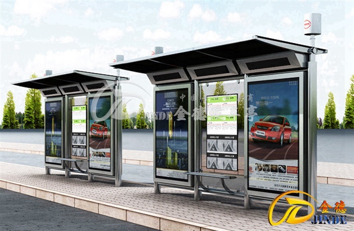 上海候車亭投入使用實(shí)景圖