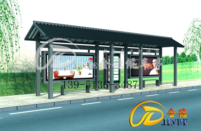 安徽第一批仿古候車亭安裝