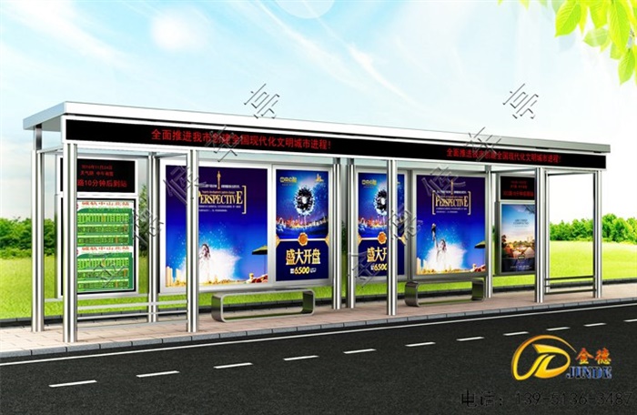 河北候車亭安裝中。。。