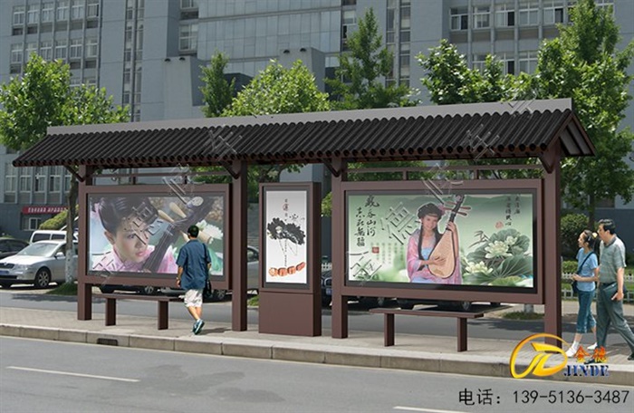 湖南第二批候車亭安裝使用中