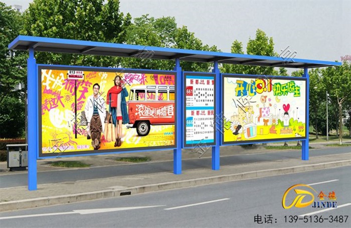 湖北候車亭安裝中